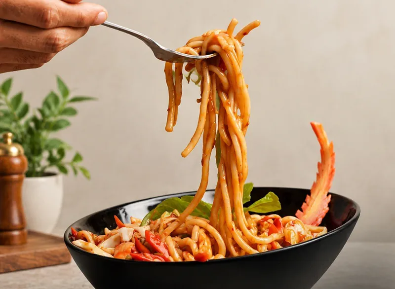 Spicy Prawn Linguine
